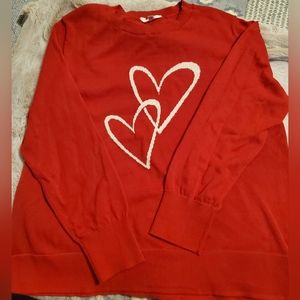 Time and True Heart Sweater Red Size XXXL(22)